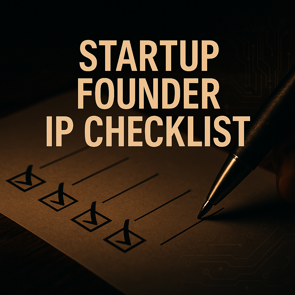 Startup founder IP checklist, L.A. Tech and Media Law Blog, encino trademark lawyer, torrance technology law, pasadena intellectual property attorney